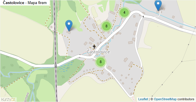Častolovice - mapa firem