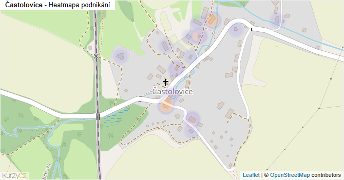 Častolovice - mapa podnikání