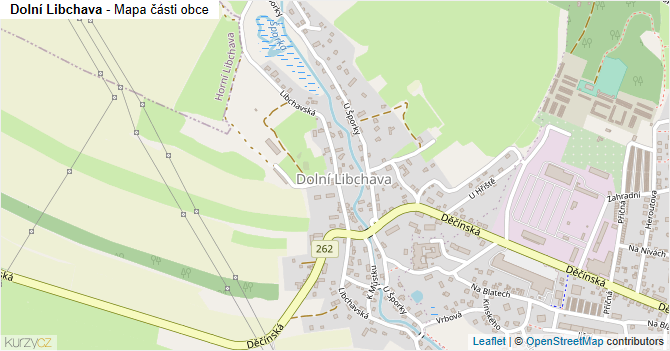 Dolní Libchava - mapa části obce