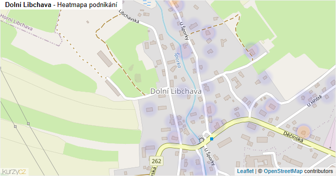 Dolní Libchava - mapa podnikání