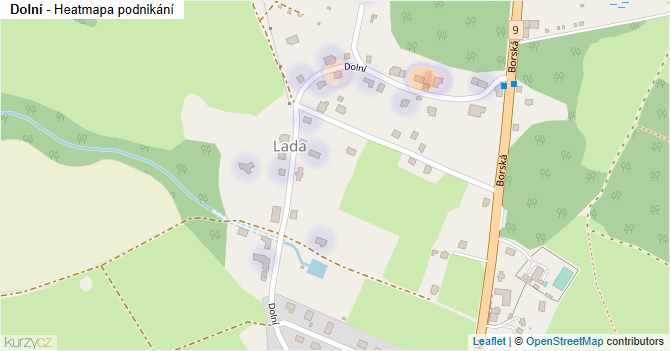 Dolní - mapa podnikání