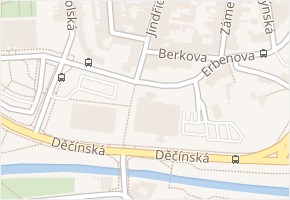 Erbenova v obci Česká Lípa - mapa ulice