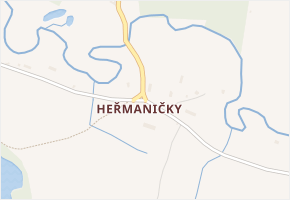 Heřmaničky v obci Česká Lípa - mapa části obce