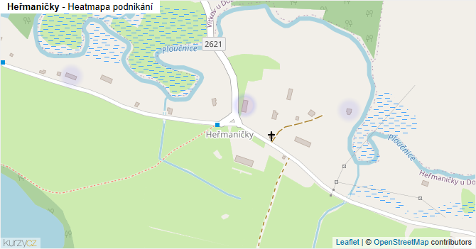 Heřmaničky - mapa podnikání