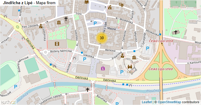 Jindřicha z Lipé - mapa firem