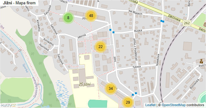 Jižní - mapa firem