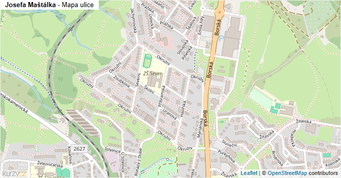 Josefa Maštálka - mapa ulice