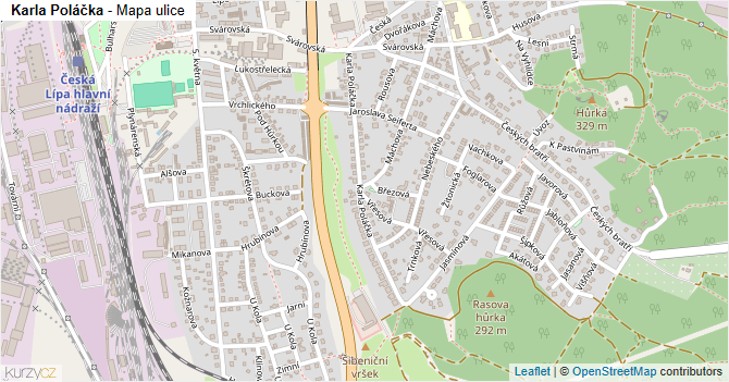 Karla Poláčka - mapa ulice