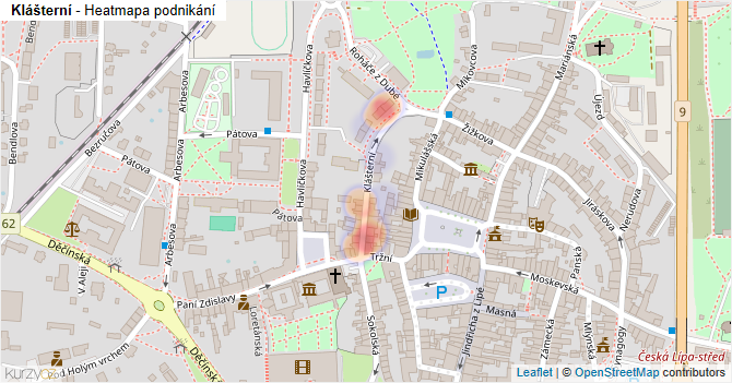Klášterní - mapa podnikání