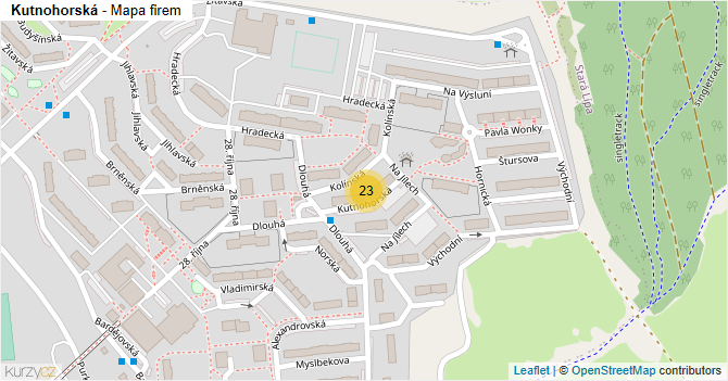 Kutnohorská - mapa firem