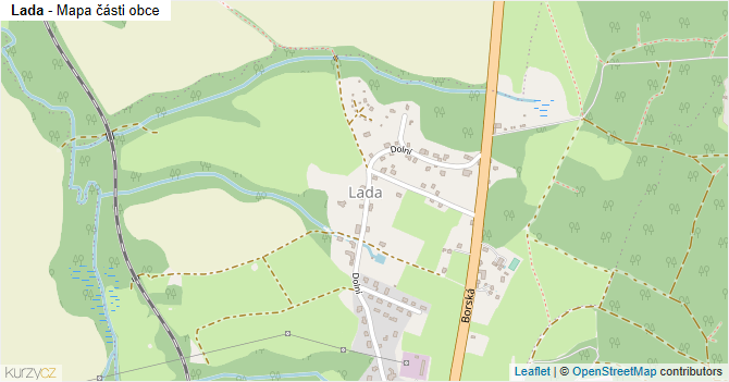 Lada - mapa části obce