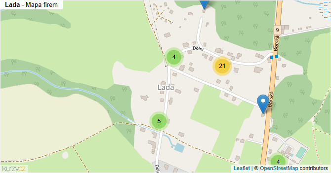Lada - mapa firem