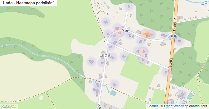 Lada - mapa podnikání
