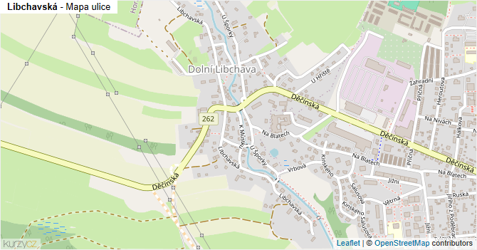 Libchavská - mapa ulice