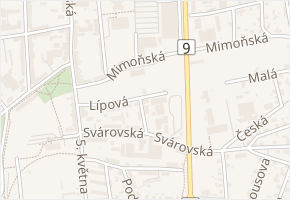 Lípová v obci Česká Lípa - mapa ulice