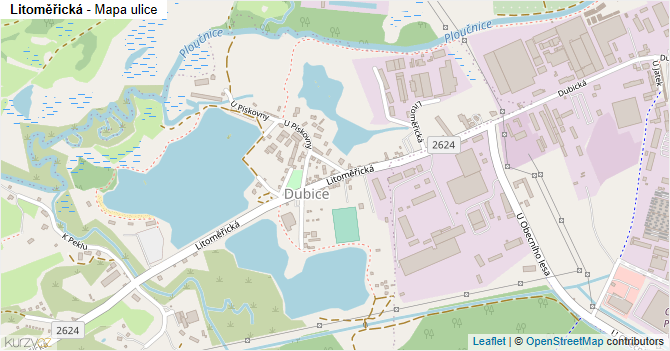 Litoměřická - mapa ulice