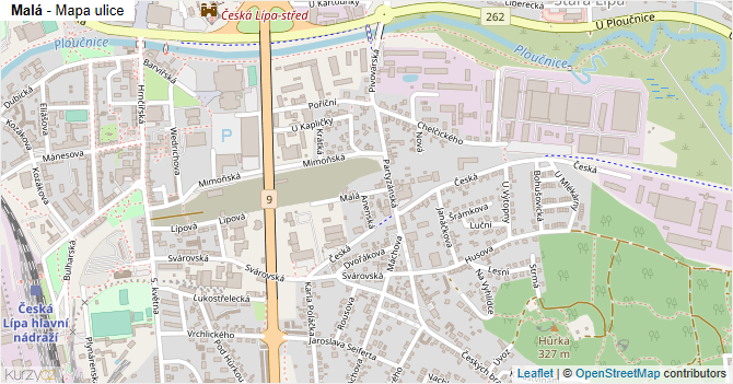Malá - mapa ulice