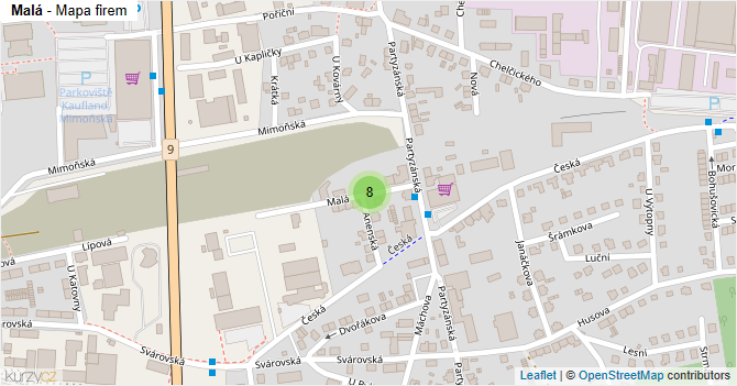 Malá - mapa firem