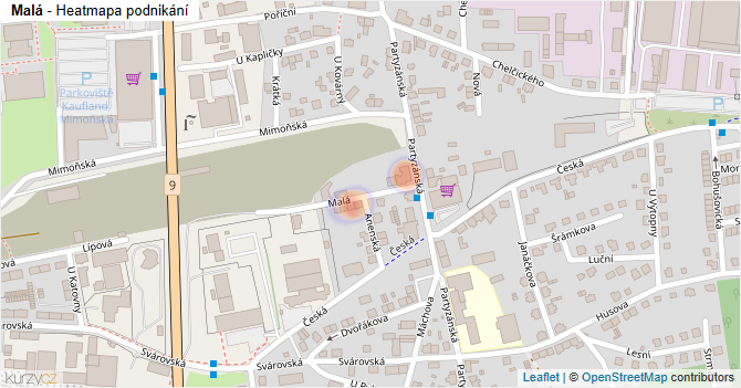 Malá - mapa podnikání