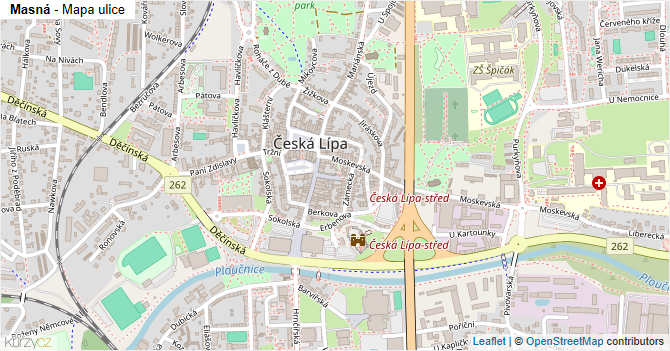Masná - mapa ulice