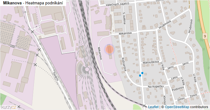 Mikanova - mapa podnikání