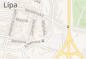 Mlýnská v obci Česká Lípa - mapa ulice
