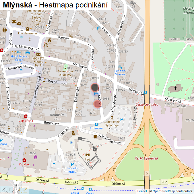 Mapa Mlýnská - Firmy v ulici.