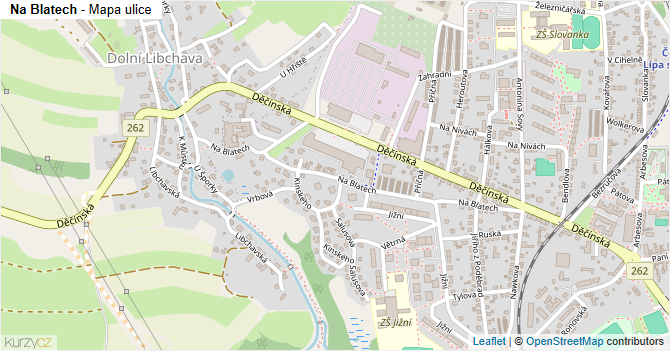 Na Blatech - mapa ulice