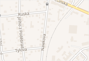 Nawkova v obci Česká Lípa - mapa ulice