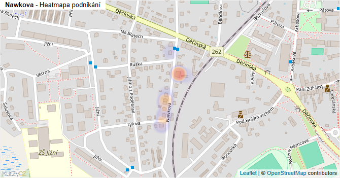 Nawkova - mapa podnikání