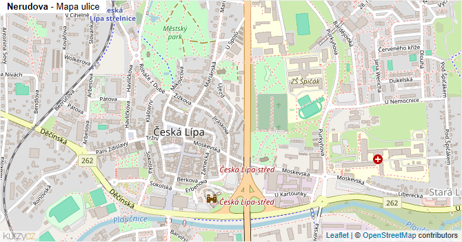 Nerudova - mapa ulice