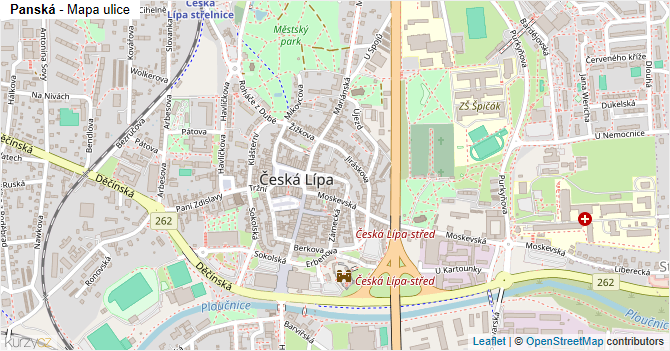 Panská - mapa ulice