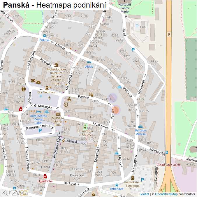 Mapa Panská - Firmy v ulici.