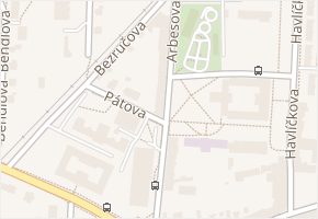 Pátova v obci Česká Lípa - mapa ulice