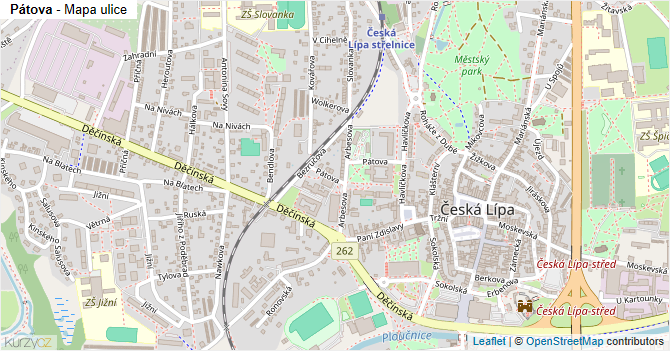 Pátova - mapa ulice