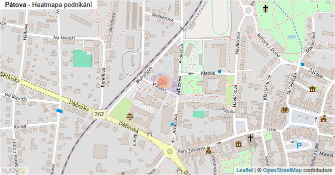 Pátova - mapa podnikání