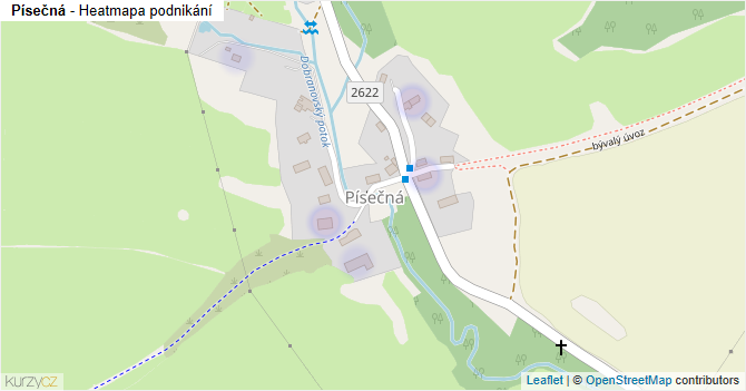 Písečná - mapa podnikání