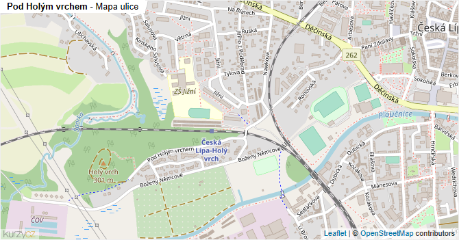 Pod Holým vrchem - mapa ulice