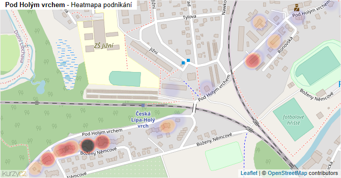 Pod Holým vrchem - mapa podnikání