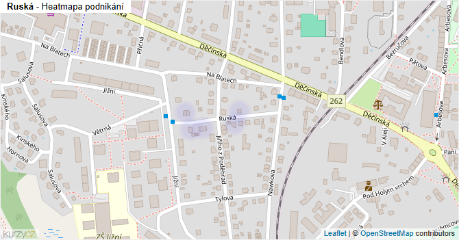 Ruská - mapa podnikání