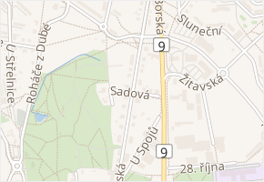 Sadová v obci Česká Lípa - mapa ulice