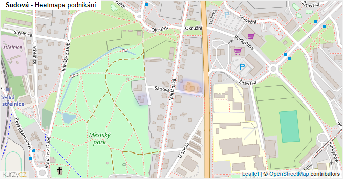 Sadová - mapa podnikání