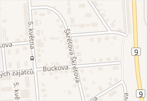 Škrétova v obci Česká Lípa - mapa ulice