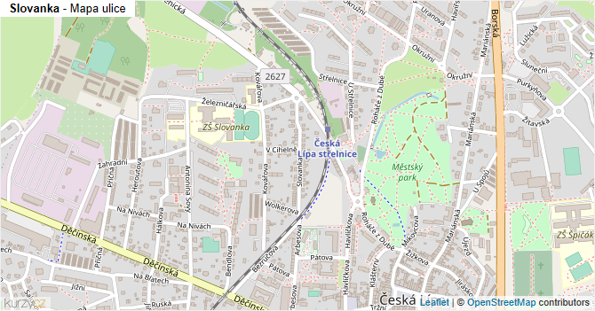 Slovanka - mapa ulice