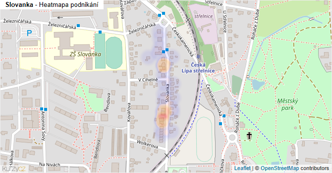 Slovanka - mapa podnikání