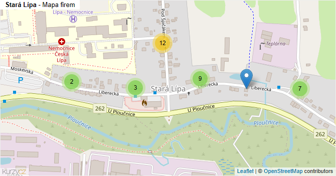 Stará Lípa - mapa firem