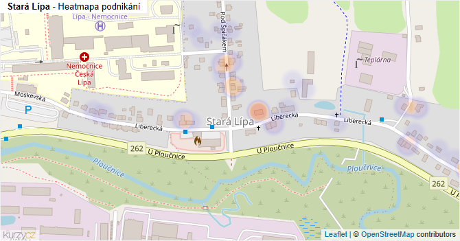 Stará Lípa - mapa podnikání