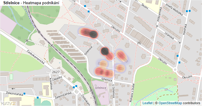 Střelnice - mapa podnikání