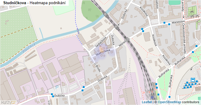 Studničkova - mapa podnikání