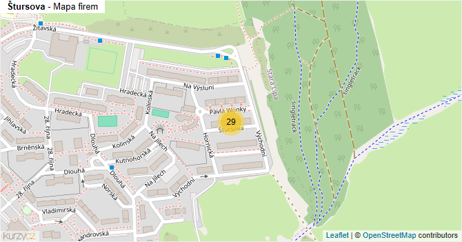Štursova - mapa firem